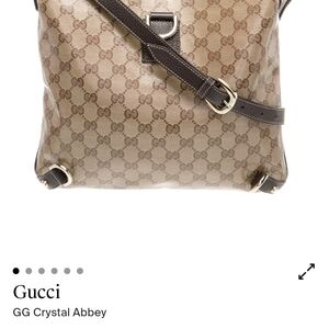 Gucci Tan GG Crystal Crossbody Bag